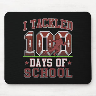 I Tackled 100 Days Of School Football 100th Day Ki Mouse Pad