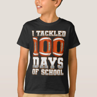 I Tackled 100 Days Of School Football  T-Shirt