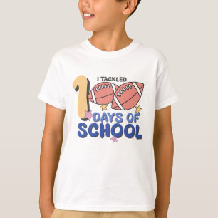 I Tackled 100 Days of School Fun Football T-Shirt