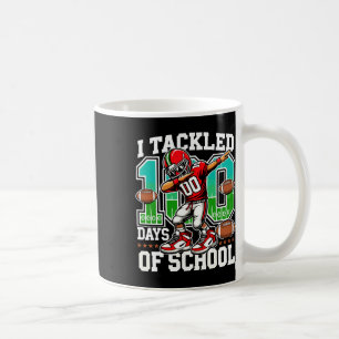 I Tackled 100 Days School 100th Day Football Stude Coffee Mug