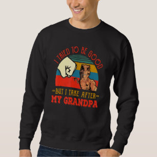 I Take After My Grandpa T-Rex Dinosaur Fathers Day Sweatshirt