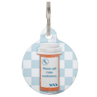 I Take Medication Pet ID Tag