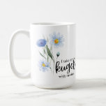 I Take My Kugel With Raisins Coffee Mug<br><div class="desc">A nod to the classic discussion for all the Jewish High Holidays in my family, this design is for those who love their Kugel (egg noodle dessert) with raisins. Illustrated with delicately watercolored blue flowers, the design evokes a classic feeling while paired with a niched saying. If you know, you...</div>