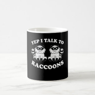 I Talk To Raccoons Animal Panda Raccoon Motif Gift Coffee Mug