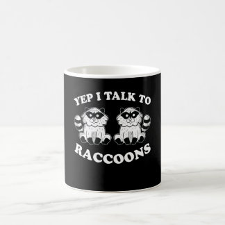 I Talk To Raccoons Animal Panda Raccoon Motif Gift Coffee Mug