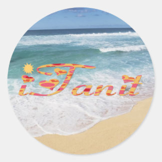 i Tan it Classic Round Sticker