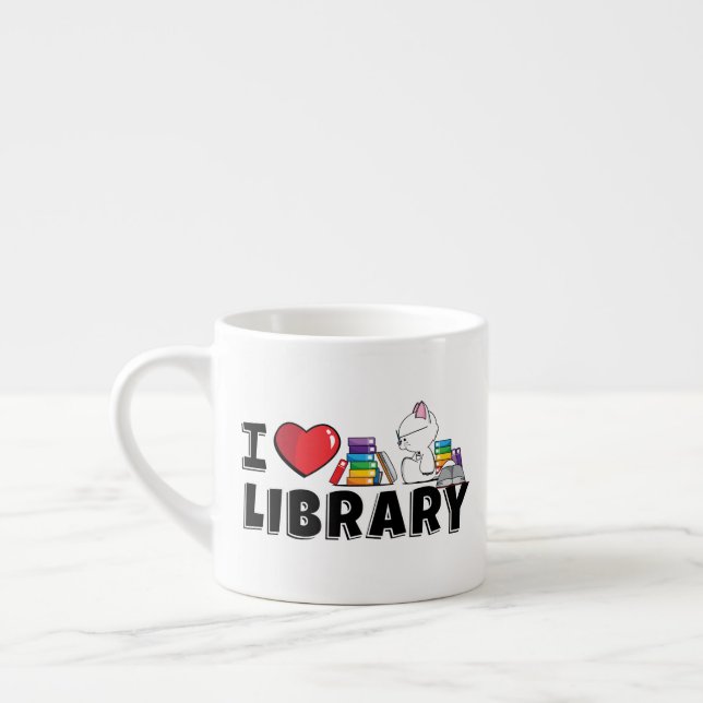I tasse de bibliothèque de coeur (petite) (Gauche)