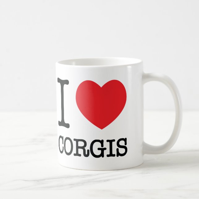 I tasse de Corgis de coeur (Droite)