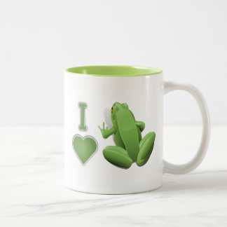 I tasse de grenouilles de coeur