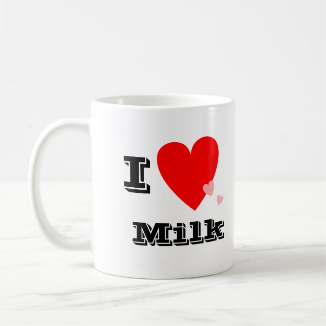 I tasse de lait de coeur (amour) (Gauche)