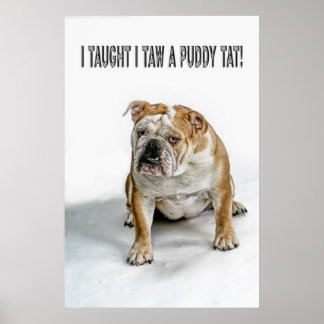 I taught I taw a puddy tat poster