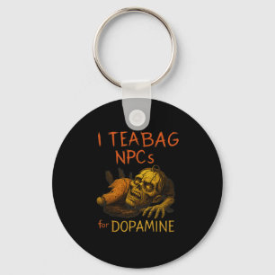I Teabag Npcs - Funny Zombie Gamer Halloween Hard Keychain