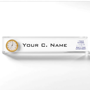 I Teach Algebra / What's Your Superpower Nameplate