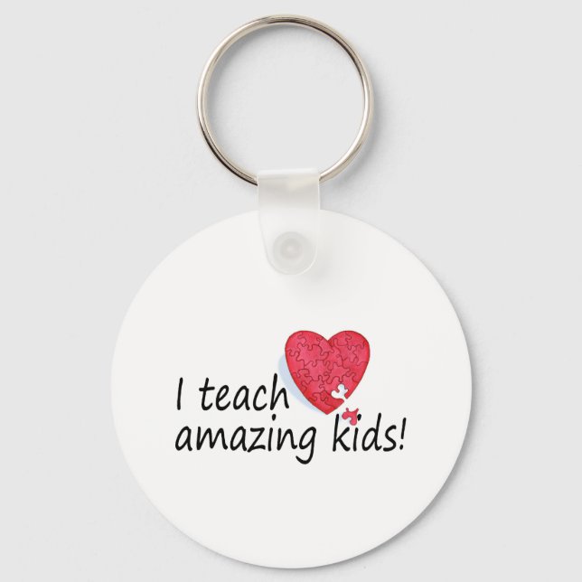 I Teach Amazing Kids Keychain (Front)