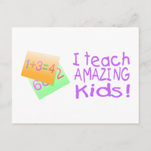I Teach Amazing Kids (Numbers) Postcard
