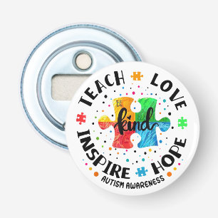 I Teach Awesome Kids Autism Awareness Sped Teacher Bottle Opener