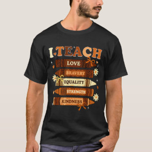 I Teach Black History Month Melanin Crayons Black  T-Shirt