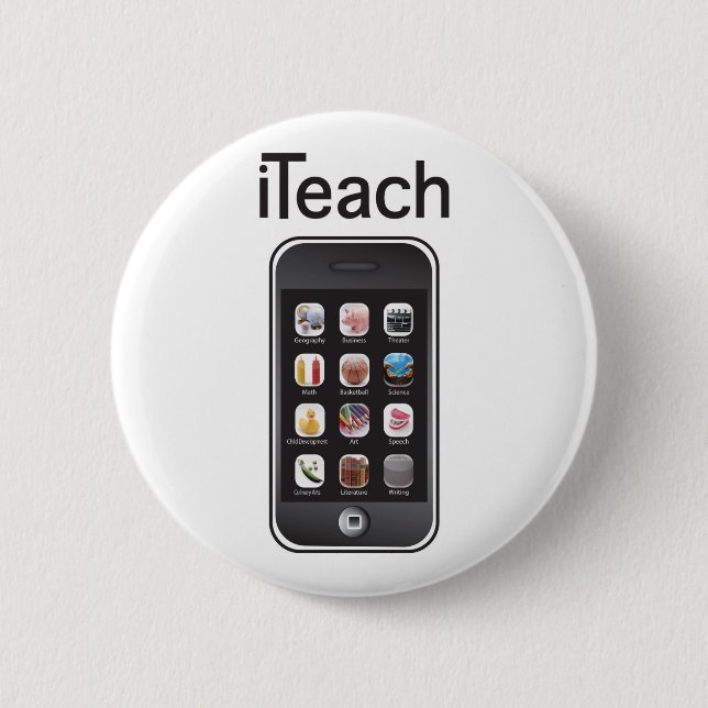 i teach button (Front)