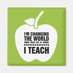 I Teach. Teaching Quote   Apple  Magnet