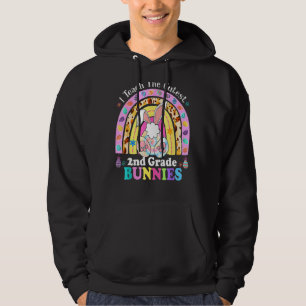 I Teach The Cutest 2nd Grade Bunnies Teacher Easte Hoodie