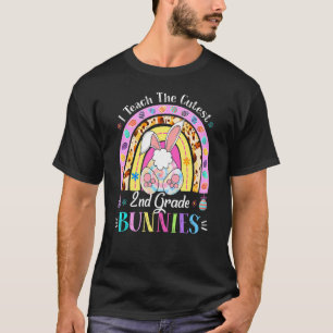 I Teach The Cutest 2nd Grade Bunnies Teacher Easte T-Shirt