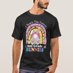 I Teach The Cutest 2nd Grade Bunnies Teacher Easte T-Shirt