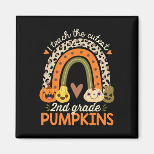 I Teach The Cutest 2nd Grade Pumpkins Halloween Te Magnet
