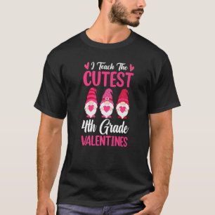 I Teach The Cutest 4th Grade Three Gnome Teachers T-Shirt