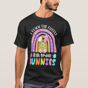 I Teach The Cutest 8th Grade Bunnies Teacher Easte T-Shirt