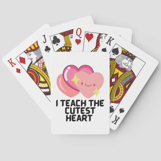 I teach the cutest hearts  playing cards (Back)