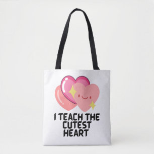 I teach the cutest hearts tote bag