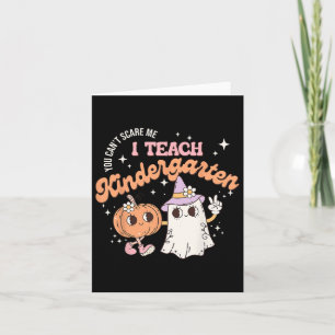 I Teach The Cutest Kindergarten Pumpkins Halloween Card