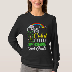 I Teach The Cutest Little Leprechauns 2nd Grade Te T-Shirt