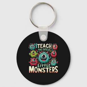 I Teach The Cutest Little Monsters Teacher Hallowe Keychain