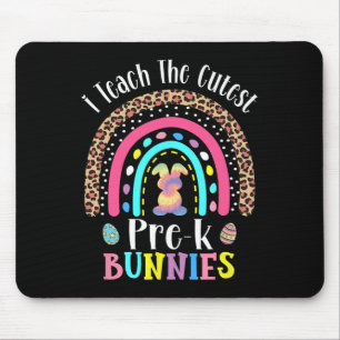 I Teach The Cutest Pre-k Bunnies Teacher Easter Da Mouse Pad