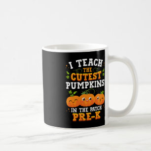 I Teach the Cutest Pre-K Pumpkins Halloween Teache Coffee Mug