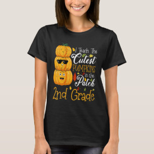 I Teach The Cutest Pumpkins In The Patch 2nd Grade T-Shirt