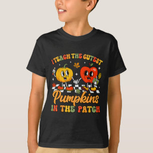 I Teach The Cutest Pumpkins In The Patch Groovy Te T-Shirt