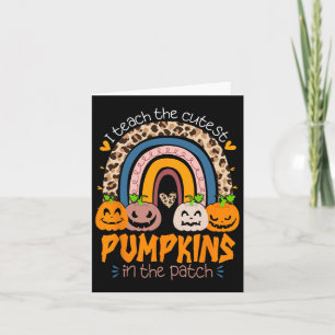 I Teach The Cutest Pumpkins In The Patch Retro Tea Card