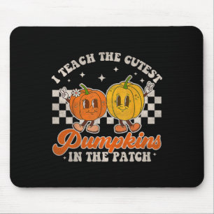 I Teach The Cutest Pumpkins In The Patch Retro Tea Mouse Pad