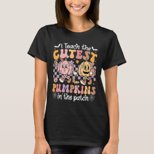 I Teach The Cutest Pumpkins In The Patch Retro Tea T-Shirt