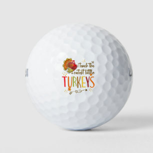 I Teach The Cutest Turkeys Cute Teacher Thanksgivi Golf Balls