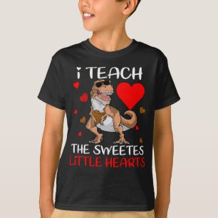 I Teach The Sweetest Hearts Dinosaur Teacher T-Shirt