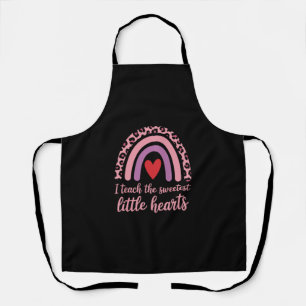 I Teach The Sweetest Hearts Rainbow Teacher  Apron