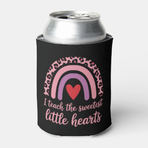 I Teach The Sweetest Hearts Rainbow Teacher  Can Cooler