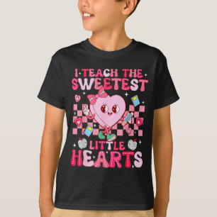 I Teach The Sweetest Little Heart Teacher Valentin T-Shirt