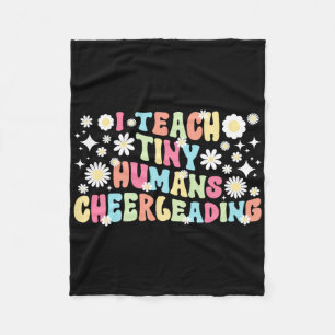 I Teach Tiny Humans Cheerleading Coach Cheer Coach Fleece Blanket