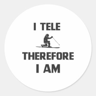 I Tele Therefore I Am Classic Round Sticker