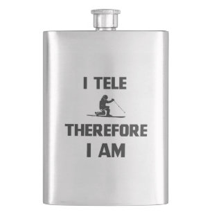 I Tele Therefore I Am Hip Flask