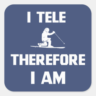 I Tele Therefore I Am Square Sticker
